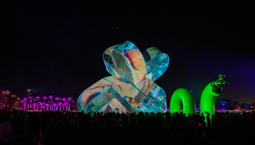 科切拉音乐节Hologauze全息LED显示屏