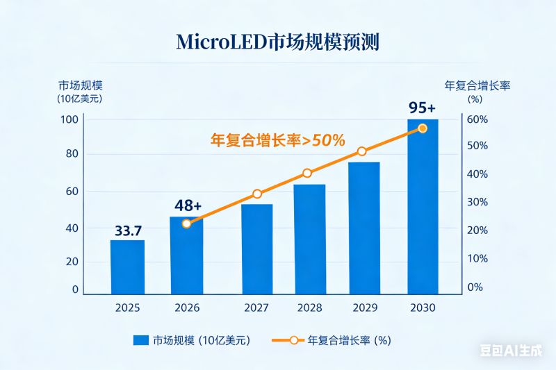 MicroLED市场规模预测