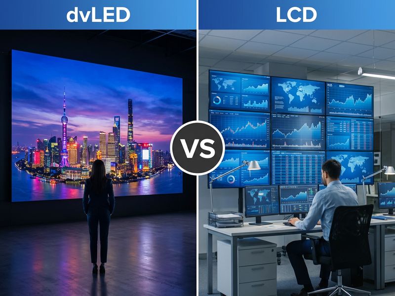 可直视LED屏 vs LCD屏